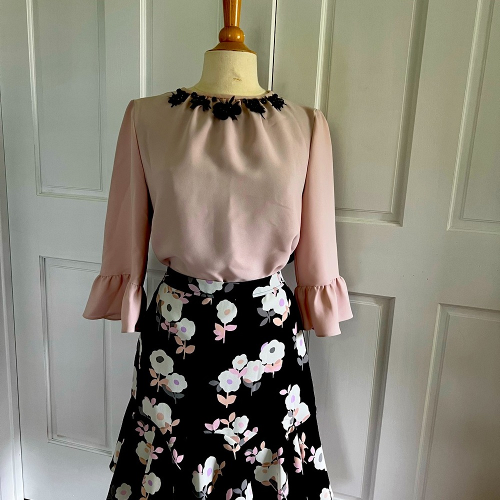 Kate spade pink top with embellishments